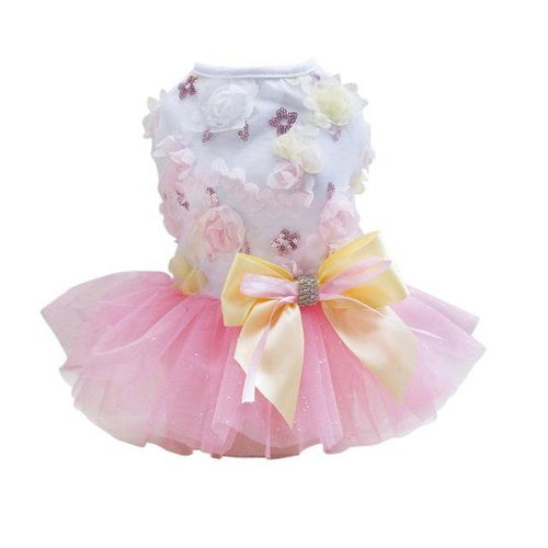 Mesh Floral Puppy Dress