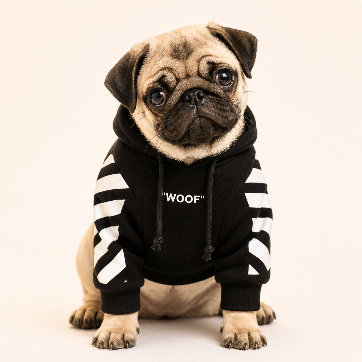 Woof-White Hoodie
