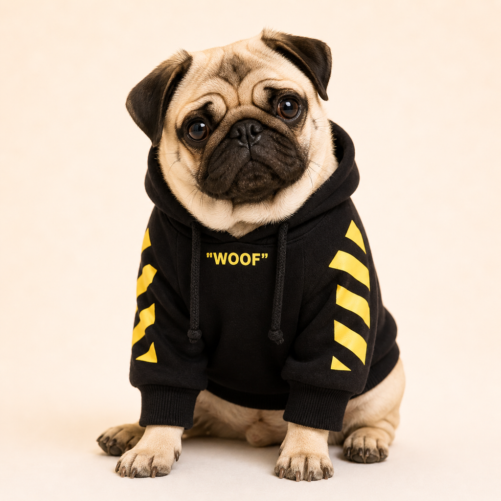 Woof-White Hoodie