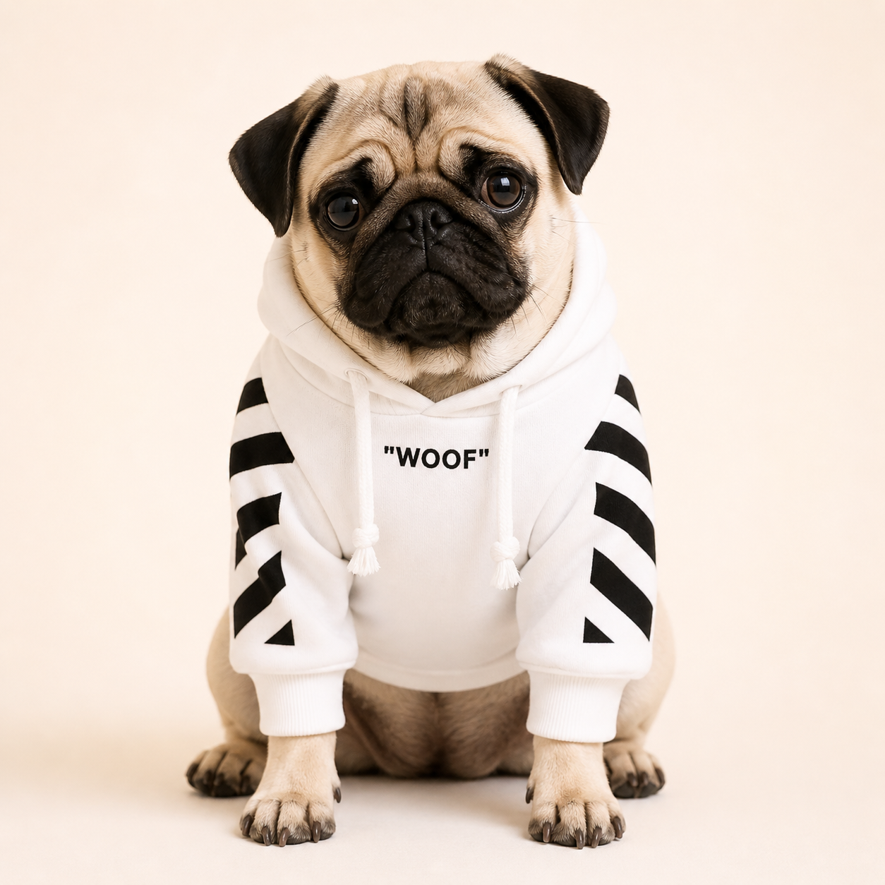 Woof-White Hoodie